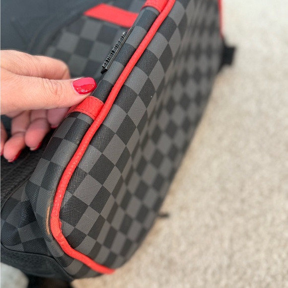 Sprayground Black and Red Checkered Backpack - Picture 4 of 5